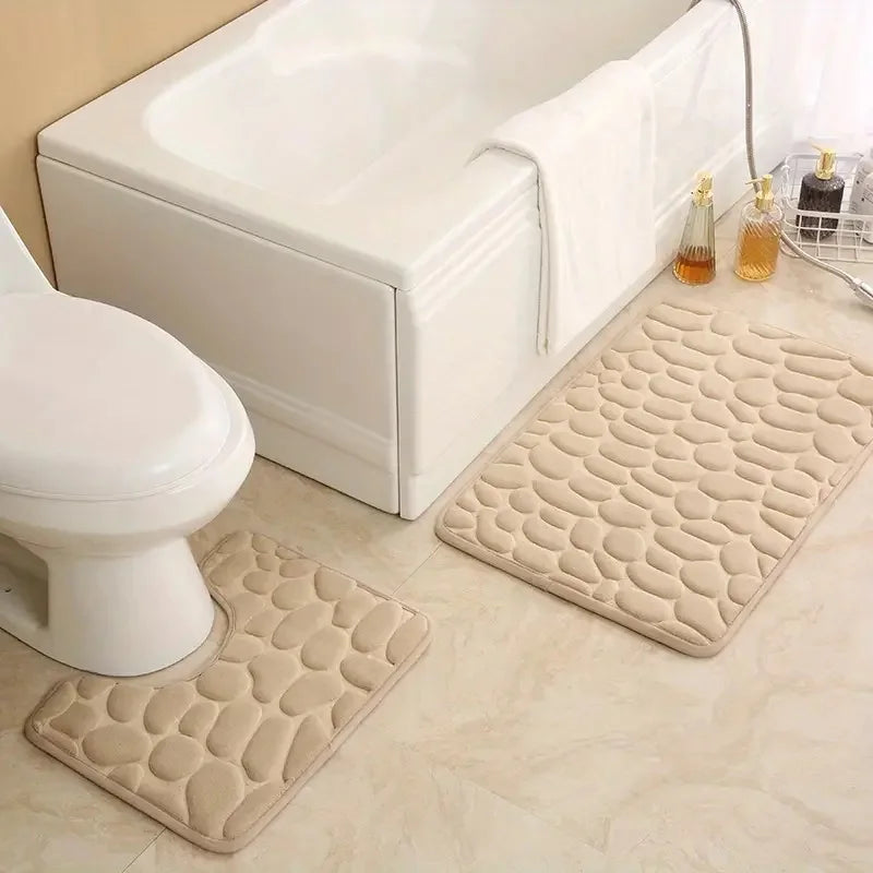 StoneMat | Set aus rutschfester, wasserabsorbierender Badematte