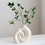 Skandinavische Keramikvase in Weiß – Elegante Blumenvase für stilvolle Wohnräume, Vielseitig und Hochwertig-4