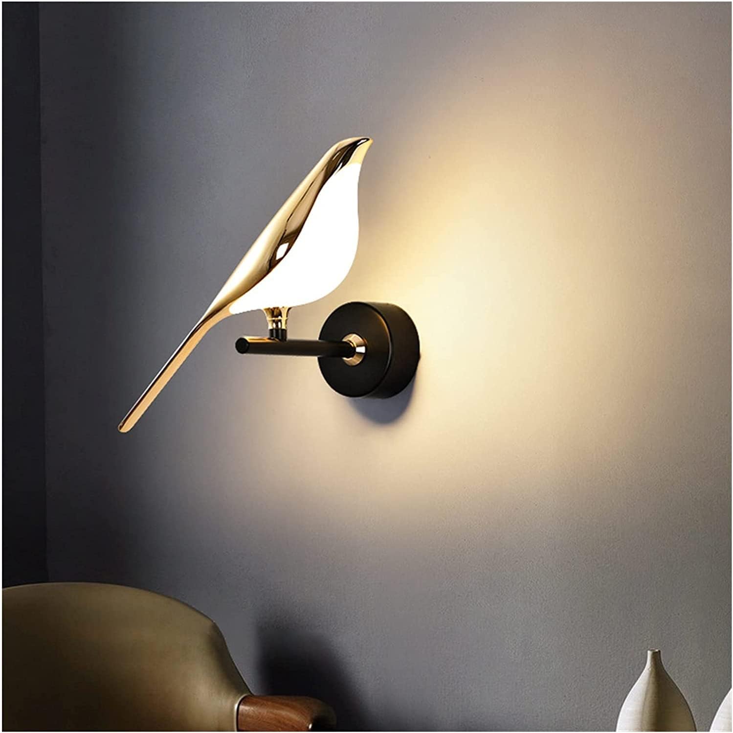 Modernes Kuns LED Vogel Wandleuchte