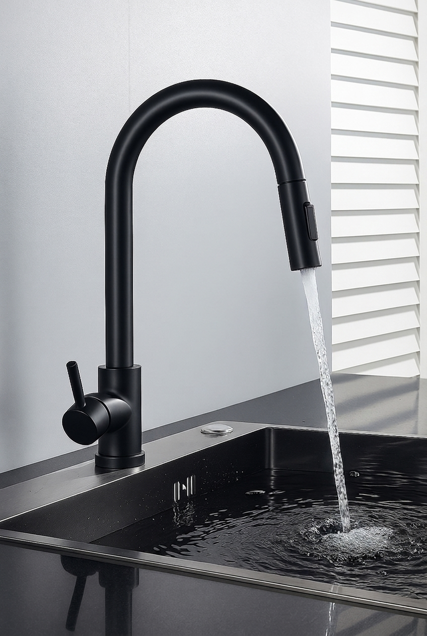 Flex | Schwarzer Flexibler Wasserhahn