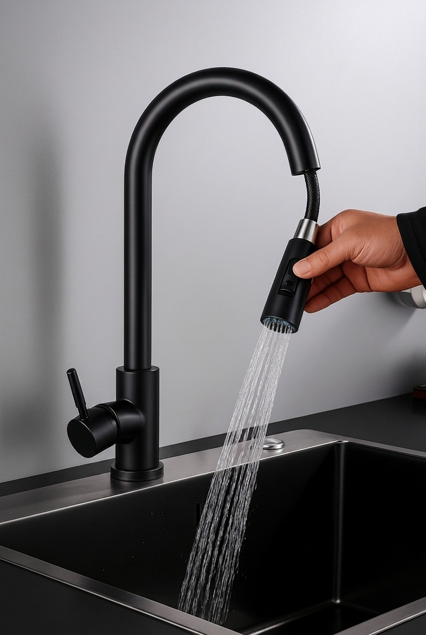 Flex | Schwarzer Flexibler Wasserhahn