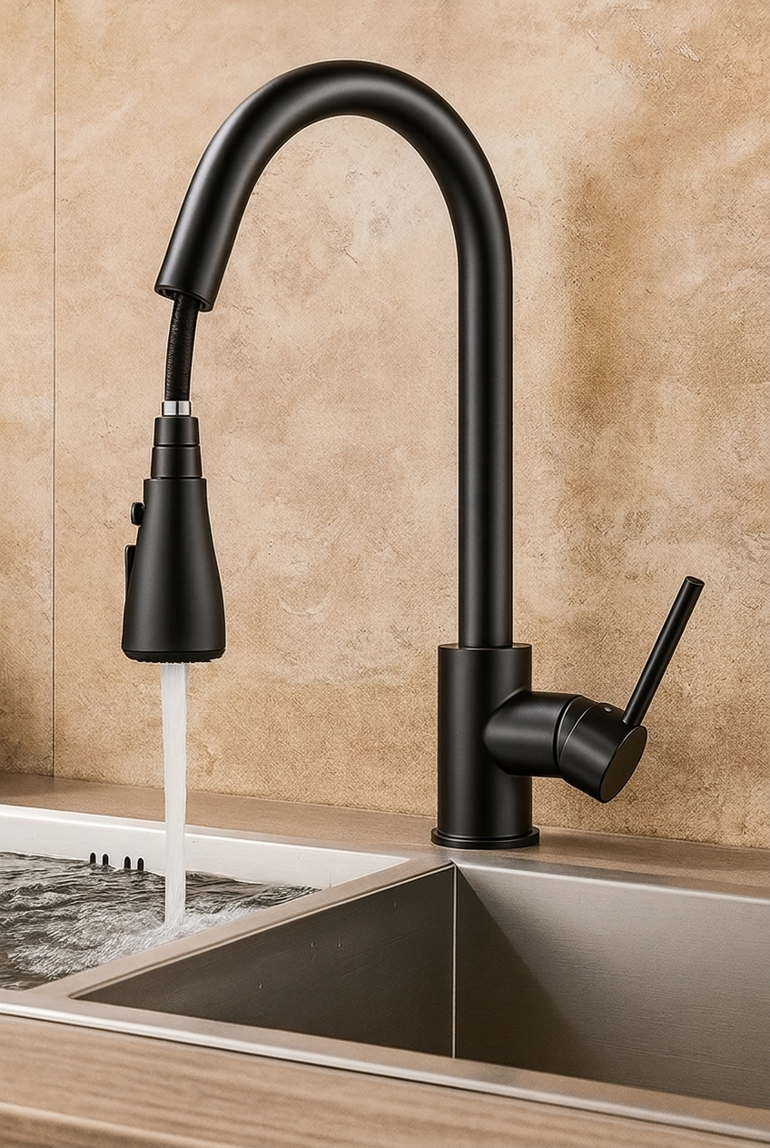Flex | Schwarzer Flexibler Wasserhahn