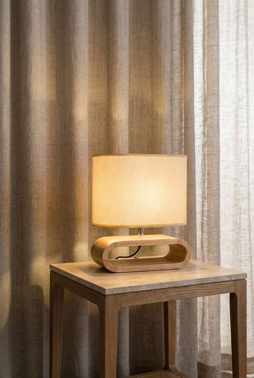 NordicGlow | Holz-Tischlampe