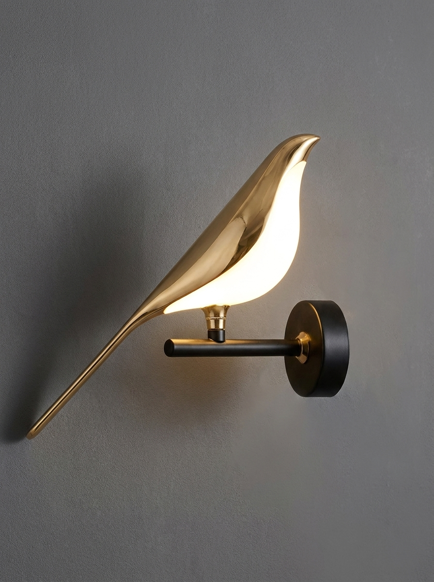 Modernes Kuns LED Vogel Wandleuchte
